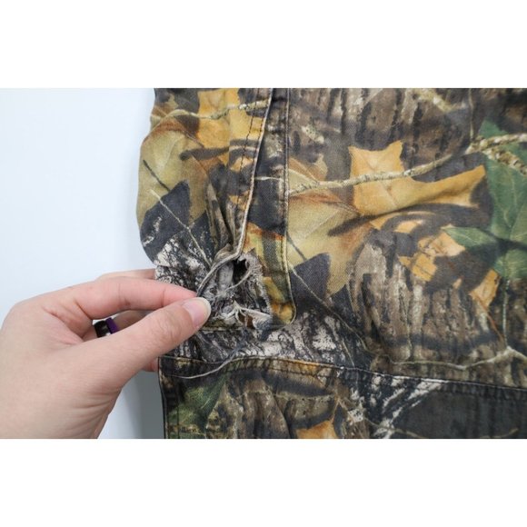 Vintage 90s Cabelas Mens Size 50x33 Distressed Wide Leg Camouflage Cargo Pants - Picture 4 of 11